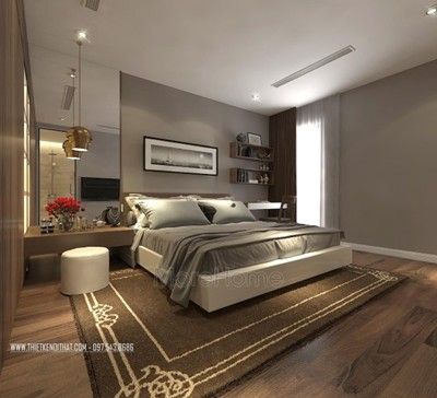 Nội thất gỗ óc chó chung cư Imperia Garden