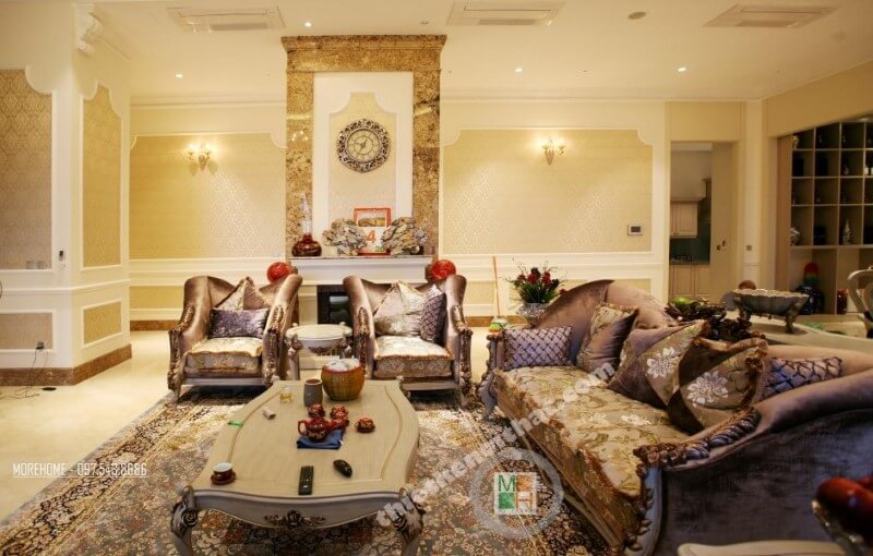 Thiết kế penhouse trần khá cao tạo độ thoáng cho căn nhà lại sở hữu tầng tách biệt tạo không gian sinh hoạt thoải mái, tăng độ mở Mẫu nội thất chung cư đẹp