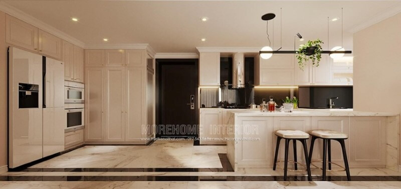 Mẫu tủ bếp chung cư đẹp và ấn tượng Tủ bếp hiện đại, tủ bếp chữ u, tủ bếp chữ i, tủ bếp chữ l