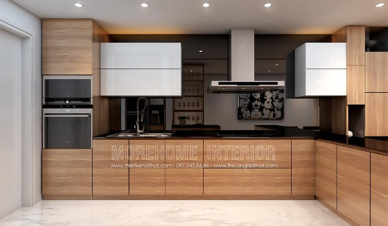 Mẫu tủ bếp chữ L ấn tượng được nhiều khách hàng đón nhận nhiều trong thời gian gần đây Tủ bếp hiện đại, tủ bếp chữ u, tủ bếp chữ i, tủ bếp chữ l