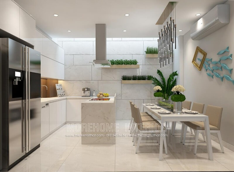 Tưởng chừng như tủ bếp chữ U thường chỉ sử dụng cho căn bếp có diện tích nhỏ, tuy nhiên, với sự kết hợp khéo léo giữa kiểu dáng, chất liệu, tone màu... mẫu tủ bếp hiện đại mang lại sự sang trọng mà không hề bí bách Tủ bếp hiện đại, tủ bếp chữ u, tủ bếp chữ i, tủ bếp chữ l