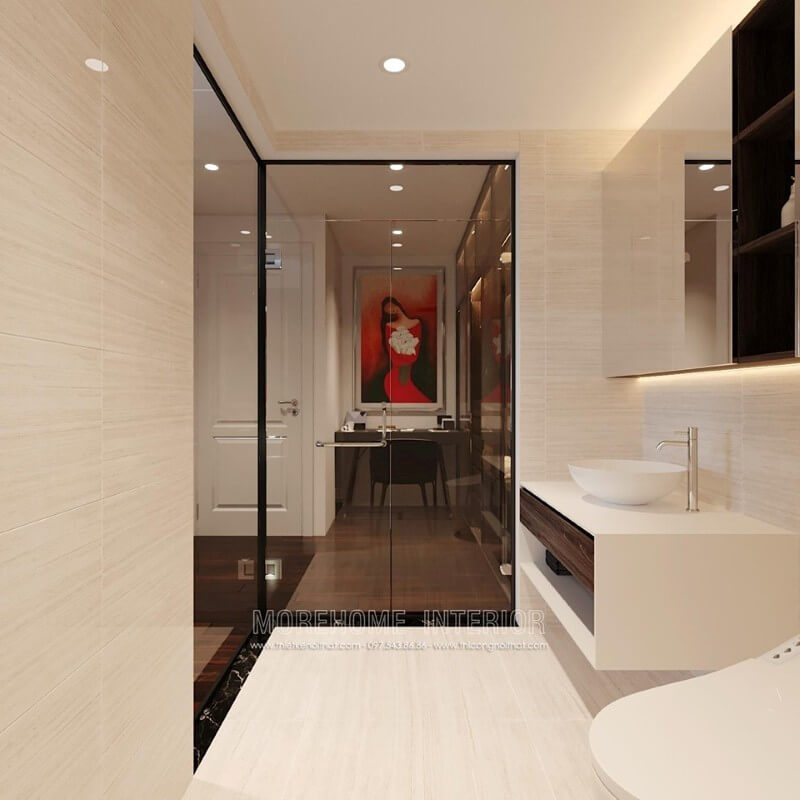 Thiết kế nội thất phòng tắm chung cư đẹp Mẫu thiết kế nội thất chung cư đẹp