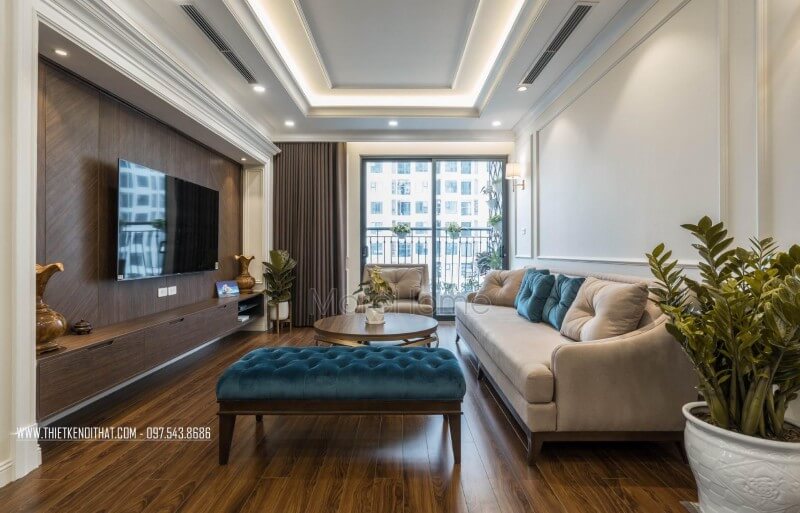 Mẫu sofa được xưởng sản xuất Moresofa của Morehome sản xuất dựa trên bản thiết kế 3D đẹp ấn tượng Mẫu thiết kế nội thất chung cư đẹp