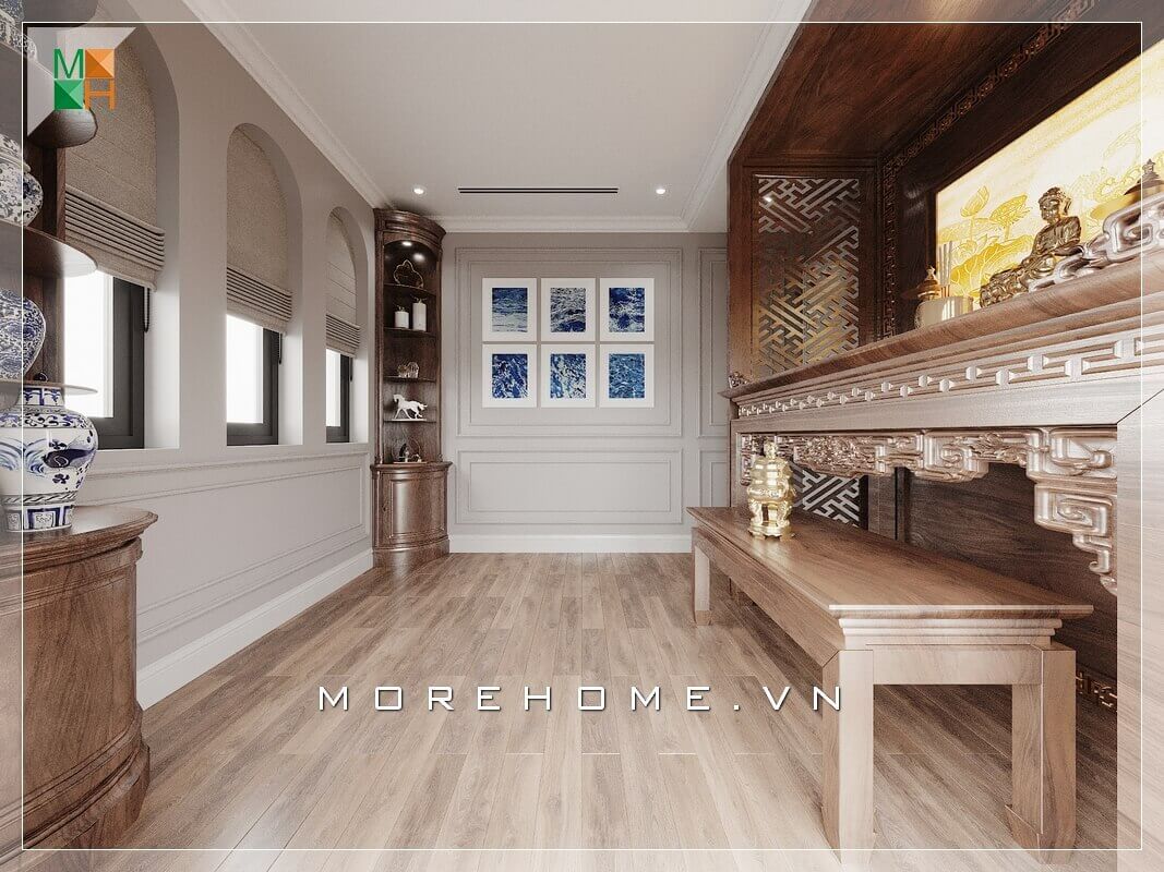 Hiện nay có rất nhiều mẫu bàn thờ đứng đẹp cho chung cư, nhà phố, biệt thự có kích thước và kiểu dáng phù hợp với diện tích từng căn phòng. Mẫu thiết kế nội thất biệt thự đẹp