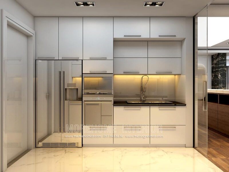 Gợi ý tủ bếp chữ i hiện đại cho căn hộ nhỏ như nhà phố, chung cư..