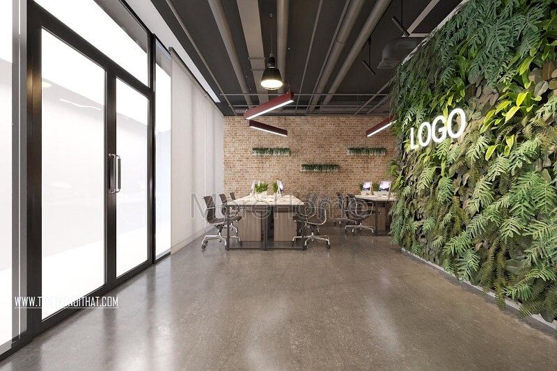 Thiết kế nội thất văn phòng kết hợp không gian xanh mang đến không gian làm việc lí tưởng cho nhân viên công ty
