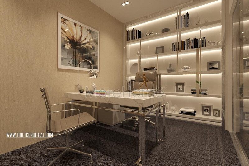 Trang trí nội thất phòng giám đốc thêm đẹp và sang trọng với sự kết hợp hài hòa của màu sắc, đồ nội thất văn phòng