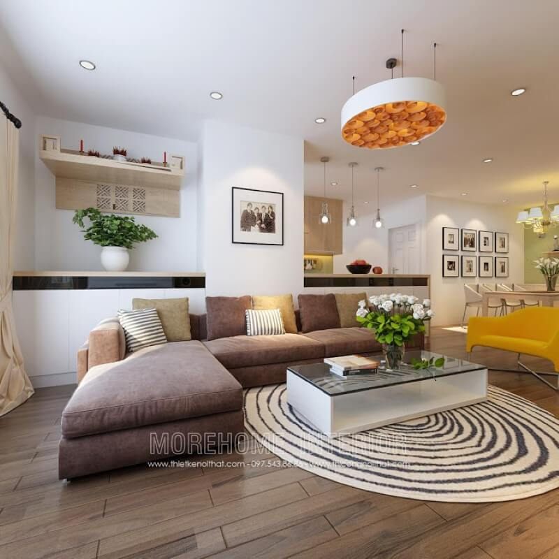 Bàn trà MH-HD019 phong cách hiện đại trang trí chung cư đơn giản