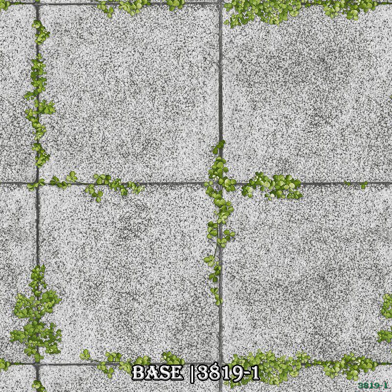 Giấy dán tường giả đá phủ rêu, mang lại sự mộc mạc gần gũi với thiên nhiên.